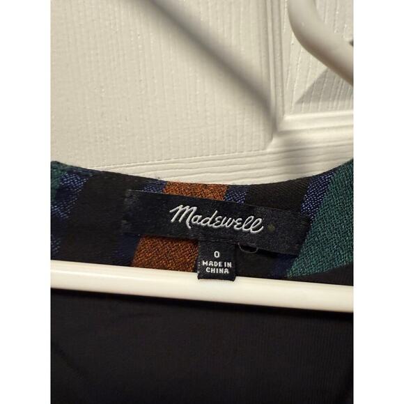 Madewell Stripe Short Sleeve Wrap Wool Blend Jumpsuit Size 0 - Picture 4 of 8